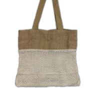 Sac filet pur jute doux et coton - Naturel