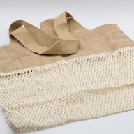 Sac filet pur jute doux et coton - Naturel