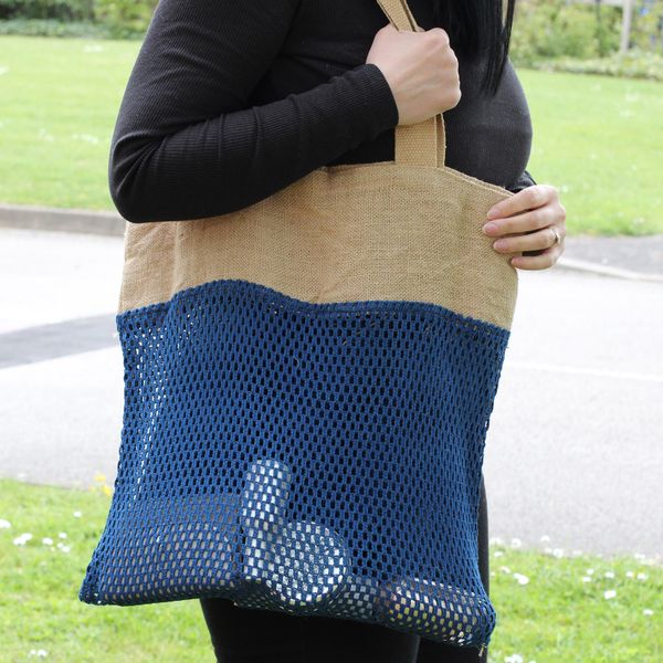 Sac en filet pur jute doux et coton