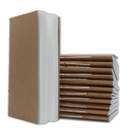 Carnets en cuir faits à la main - Remplissage de papier - respectueux de l'environnement (80 pages)