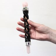 Baguette de guérison en spirale - Pipe en cuivre Améthyste