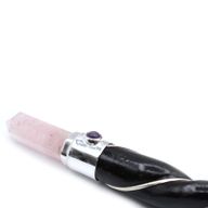 Baguette de guérison torsadée - Quartz rose argenté