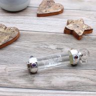 Baguette de guérison en cristal hexagonal - 12cm - Quartz de roche