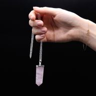 Pendentif crayon plat en pierres précieuses - Quartz de roche