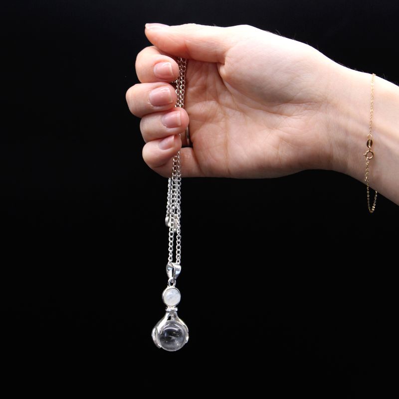 Pendentif Mains Guérisseur Pierres Précieuses - Améthyste