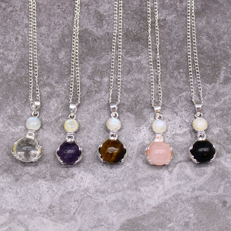 Pendentif Mains Guérisseur Pierres Précieuses - Améthyste