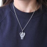 Pendentif Ange Gardien Pierre Précieuse - Quartz Rose