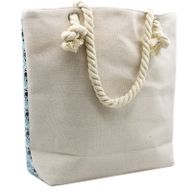 Sac Mandala avec Poignée en Corde - Sky Blue