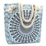Sac Mandala avec Poignée en Corde - Sky Blue
