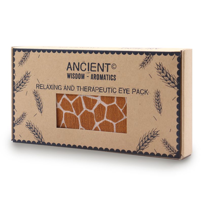 Coussin pour les yeux en coton naturel lavande et Juco dans une boîte cadeau - Girafe de Madagascar
