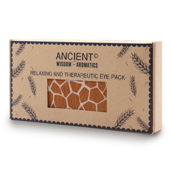 Coussin pour les yeux en coton naturel lavande et Juco dans une boîte cadeau - Girafe de Madagascar