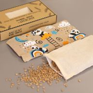 Coussin pour les yeux en coton naturel lavande et Juco dans une boîte cadeau - Panda Endormi