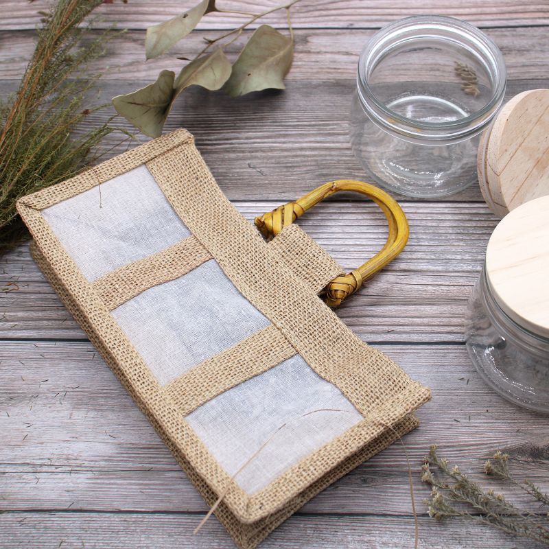 Sac cadeau 100% naturel - Trois pots