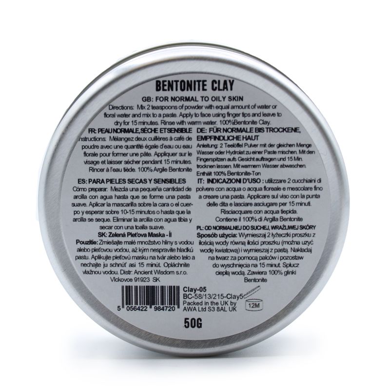 Masque Visage Bentonite - Argile 50g