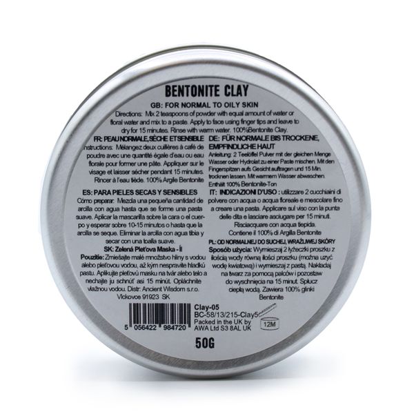 Masque Visage Bentonite - Argile 50g