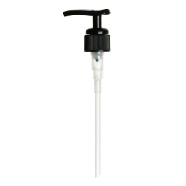 Bouchon Pompe pour Bouteille Boston Ambrée 500ml (230ml & 500ml) - Plastique Noir 28-410mm