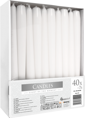 Bougie conique - Blanc