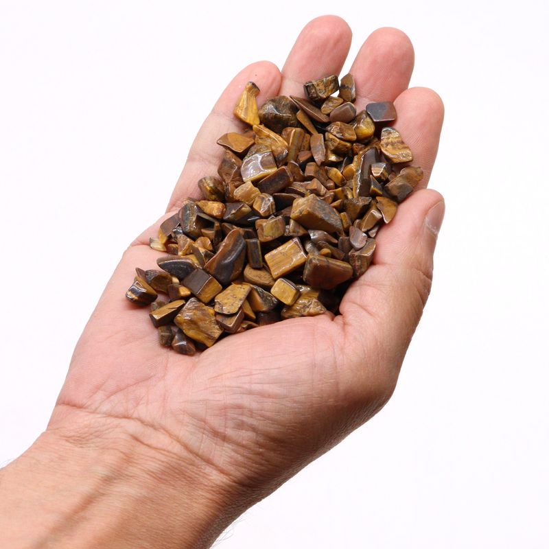 Eclats de pierres précieuses d'oeil de tigre en vrac - 1KG