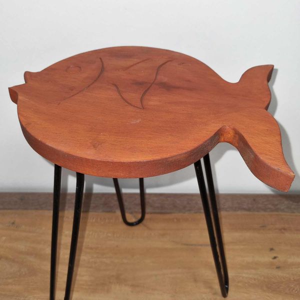 Support pour Plante Forme Poisson en Bois Albésia - Terre Cuite