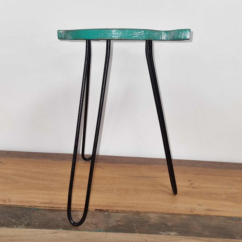 Support pour Plante Forme Poisson en Bois Albésia - Turquoise