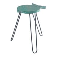 Support pour Plante Forme Poisson en Bois Albésia - Turquoise