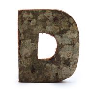 Lettre Écorce Rustique - "D" - 7cm