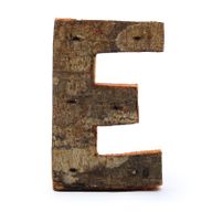 Lettre Écorce Rustique - "E" - 7cm