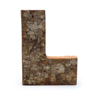 Lettre Écorce Rustique - "L" - 7cm