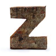 Lettre Écorce Rustique - "Z" - 7cm