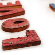 Lettres d'écorce rustiques de couleur - Je t'aime plus que les mots ne peuvent le dire..