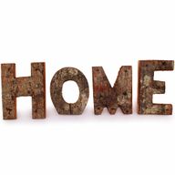 Ensemble de lettres en écorce rustique - HOME (4x3) - 7cm