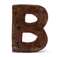 Lettre Écorce Rustique - "B" - 7cm