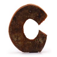 Lettre Écorce Rustique - "C" - 7cm
