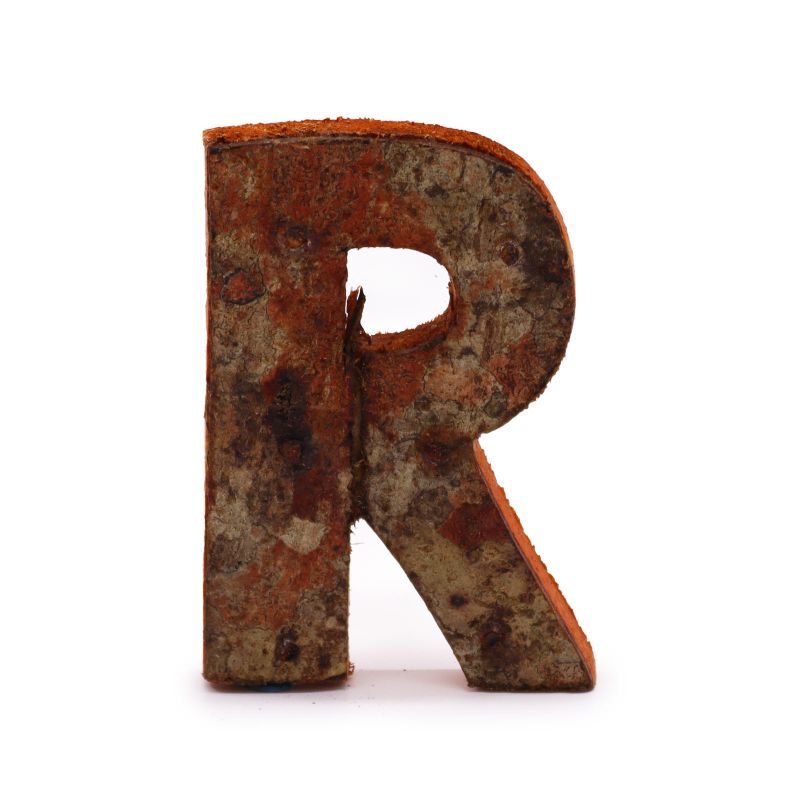 Lettre Écorce Rustique - "R" - 7cm