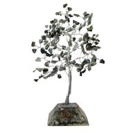Arbre de pierres précieuses avec base en Orgonite - 160 pierres - Agate mousse