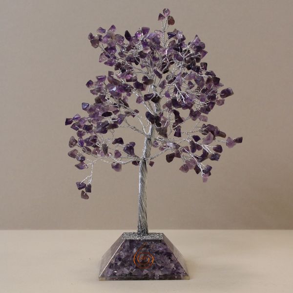 Arbre du bonheur avec socle en Orgonite