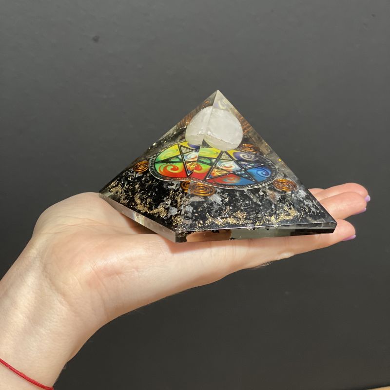 Pyramide Orgonite - Pentagone de Minuit - 70mm