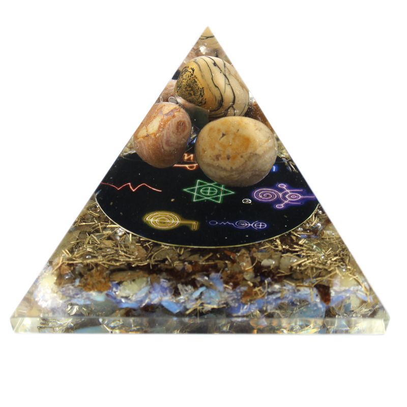 Pyramide Orgonite - Reiki Minuit - 70mm