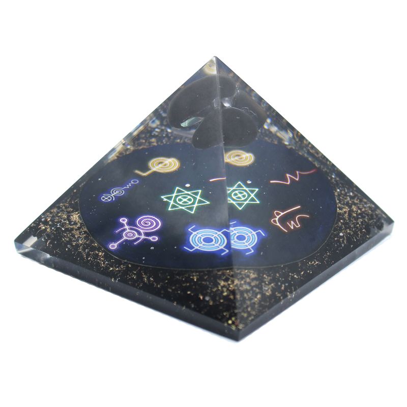 Pyramide Orgonite - Reiki Minuit - 90mm