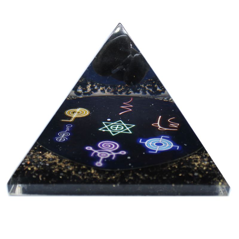 Pyramide Orgonite - Reiki Minuit - 90mm