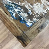 Présentoir / Table à manger en bois de teck recyclé 2,2 m