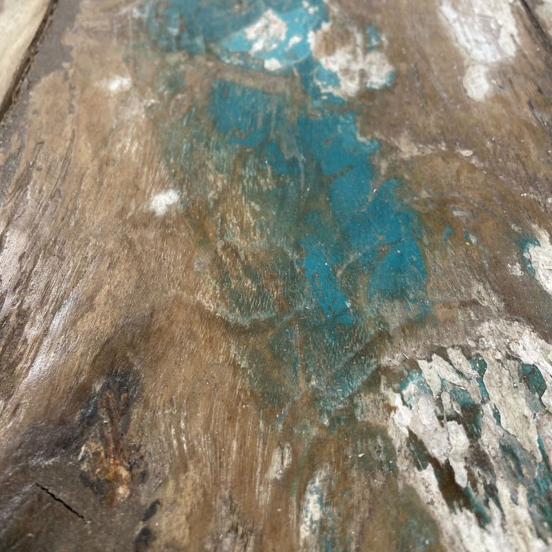 Présentoir / Table à manger en bois de teck recyclé 2,2 m