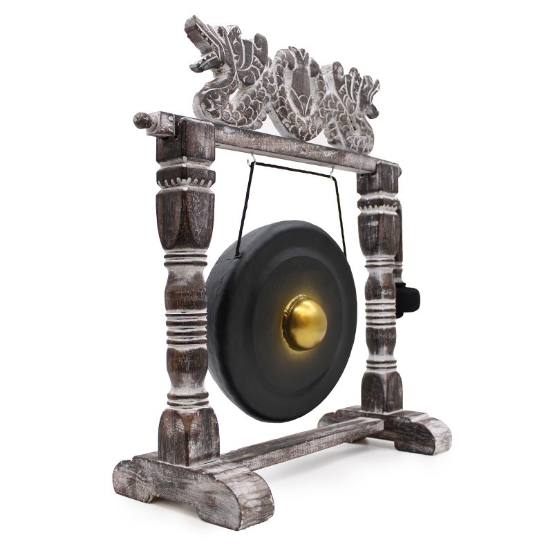 Petit Gong sur Pied- 25cm - Noir