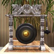 Petit Gong sur Pied- 25cm - Noir