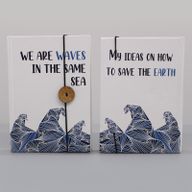 Petit Carnet à Bandoulière - Vagues Dans la Même Mer