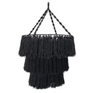 Lustre Doux en Macramé - Noir