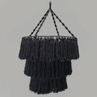 Lustre Doux en Macramé - Noir
