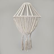 Grand Lustre Goutte en Macramé - Naturel