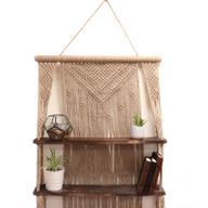 Étagères suspendues en macramé - Marron