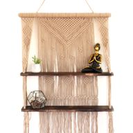 Étagères suspendues en macramé - Marron